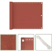 The Living Store Living Store Balkonafscherming, terracotta-rood, 75x600 cm, HDPE