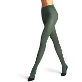 Falke Pure Matt eenkleurig materiaal ondoorzichtig 50 DEN panty dames groen - maat XL