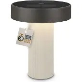 Briloner LED tafellamp Poga, oudwit/antraciet, IP44 dimbaar, wit / opaal, Kunststof, Modern