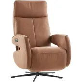 Profijt Meubel - Relaxfauteuil Niland - Bruin - leer - 5-teens voet