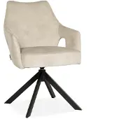 Bommel Wonen Armstoel Carita - draaibaar - velvet Adore Linen - pocketvering