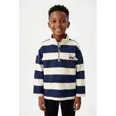 S.oliver Sweatshirt crème / navy