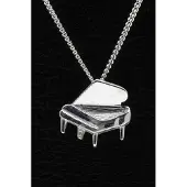 MOOYE ® - Collectie Zilveren Piano ketting hanger - open