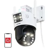 ZOSI IP-buitencamera ZOSI C298 WiFi Pan Tilt 6MP Dual IP66, Netwerkcamera