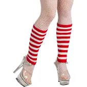 Boland beenwarmers dames 32 cm rood/wit
