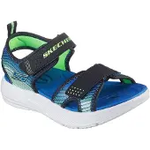 SKECHERS Kids Open schoenen 'MICROSPEC-SPLASH' blauw / limoen / appel / wit