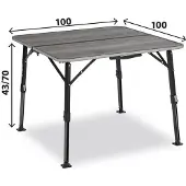 Brunner - Elùtop Compack Square 100 - Campingtafel One Size, grijs