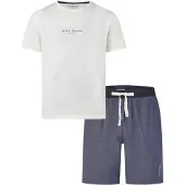 Phil&Co. Pyjama kort 'Phil &amp; Co Heren Shortama Korte Pyjama Set' wit