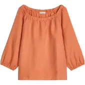 Marc O'Polo regular fit blouse van puur linnen met carmenhals