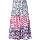 Ulla Popken - Dames - Rok - Aubergine - Maat 46+