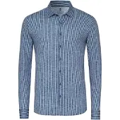 Desoto Deoto hirt Kent Linen Optic tripe Navy
