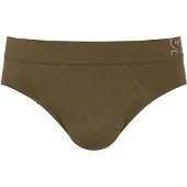 Sloggi Slip 'Briefs' olijfgroen / wit
