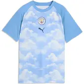 Puma Functioneel shirt 'Manchester City' pastelblauw / wit