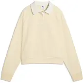 Puma Sweatshirt 'Class' pasteelgeel / wit