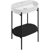 Sapho Puno Zuil met de wastafel 60x86x39,6cm, zwart