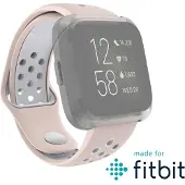 Hama 00086229 Smartwatch Accessoires Band Grijs (Silicone, Roestvrij staal), Horlogebandjes, Grijs, Roze