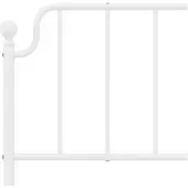 vidaXL Vervangend hoofdbord 200 cm metaal wit