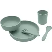 Kikkaboo Platinum Silicone Tableware Set 5 Units Groen