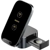 Dudao A11Pro+ draadloze oplader, 3-in-1, 15W, zwart