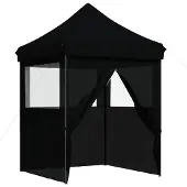 vidaXL Partytent 200 x 200 x 306 cm Zwart Oxford Stof