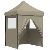 vidaXL Partytent 200 x 200 x 306 cm Taupe Oxford Stof