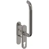 Hardbrass Tropex Hefschuifdeurgreep U-model rond rvs PC70