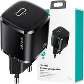 Usams Laadkabel. Netwerkkabel. 1x USB-C T36 Mini 20W (alleen adapter). PD3.0 snelladen. Zwart. Model: CC124TC01 (US-CC124)