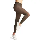 Falke Cotton Touch eenkleurig katoen legging dames groen - maat M