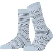 Falke Stripe Uniform gedessineerd katoen sokken dames blauw - maat 35-38