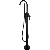 FortiFura Calvi vrijstaande badkraan 113cm met handdoucheset - mat zwart SW377840