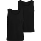 Urban Classics Tanktop - Jersey Vests (2-pack) - S tot M - voor Mannen - zwart - Maat S