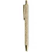 HEMA Balpen glitter goud blauwschrijvend
