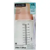 Suavinex Ant-koliek flesje Zer0.Zer0 trage doorstroming (S) SUAVINEX 270 ml doorzichtig