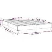 vidaXL Bedframe, zwart, 140x200 cm, kunstleer