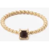 Sissy-Boy Gold plated ring met steen | Maat: 17