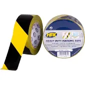Hpx Zelfklevende hoogwaardige markeringstape | Geel/Zwart | 48mm x 33m - TB5033 | 24 stuks TB5033