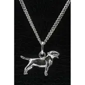 MOOYE ® - Collectie Zilveren Bull terrier ketting hanger - klein