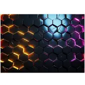 WALLARENA - Fotobehang - 350x250 cm - 3D zeshoeken voor jongens, muurbekleding