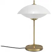 Fritz Hansen - Clam Opaal/Messing Tafellamp