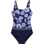 Bonprix Shaping-badpak navy / lichtblauw