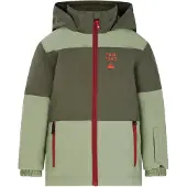 Protest ski-jas Patrice groen/kaki/rood Skijack Jongens Polyester Capuchon - maat 98