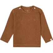 Noppies baby baby longsleeve Natal met katoen bruin Effen - maat 62