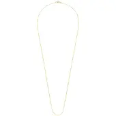 Lucardi Dames Ketting Prince of Wales - 9 karaat - Ketting - Cadeau - 51 cm - Geelgoud