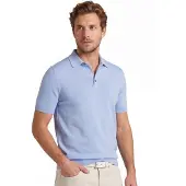 Born with Appetite Polo lichtblauw knitted Gilmar 3-knoops