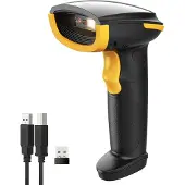 Inateck BCST-23 Barcodescanner, bluetooth, 1D, 2D QR codescanner, draadloos, 1 keer opladen, 3 maanden, draadloze handscanner met app en SDK