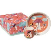 Arabia Moomin Kinderservies Onder De Paraplu - Tafelgerei voor kinderen Vitroporcelain Coral - 1086344