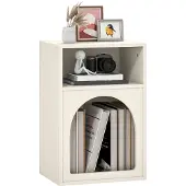 HOMCOM -Nachtkastje-MDF-40x30x60cm-Crème