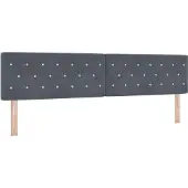 vidaXL Hoofdbord Donkergrijs 200 cm Fluweel