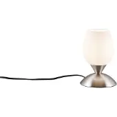 REALITY IMPORT Tafellamp Nikkel Cup Ii Wit Glas