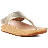 FitFlop Lulu lux graphic-weave leather toe-post sandals